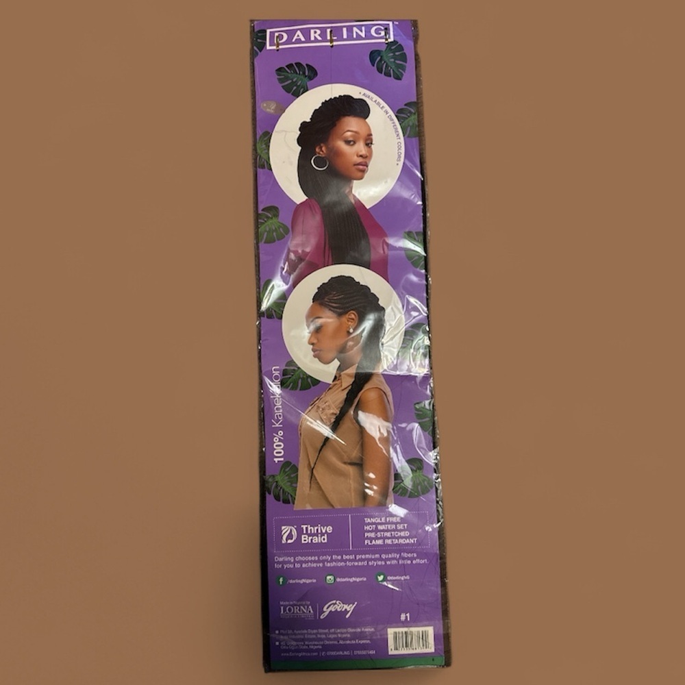 Darling Thrive Braid Pre- Stretched Hair Extensions. #1 52in.